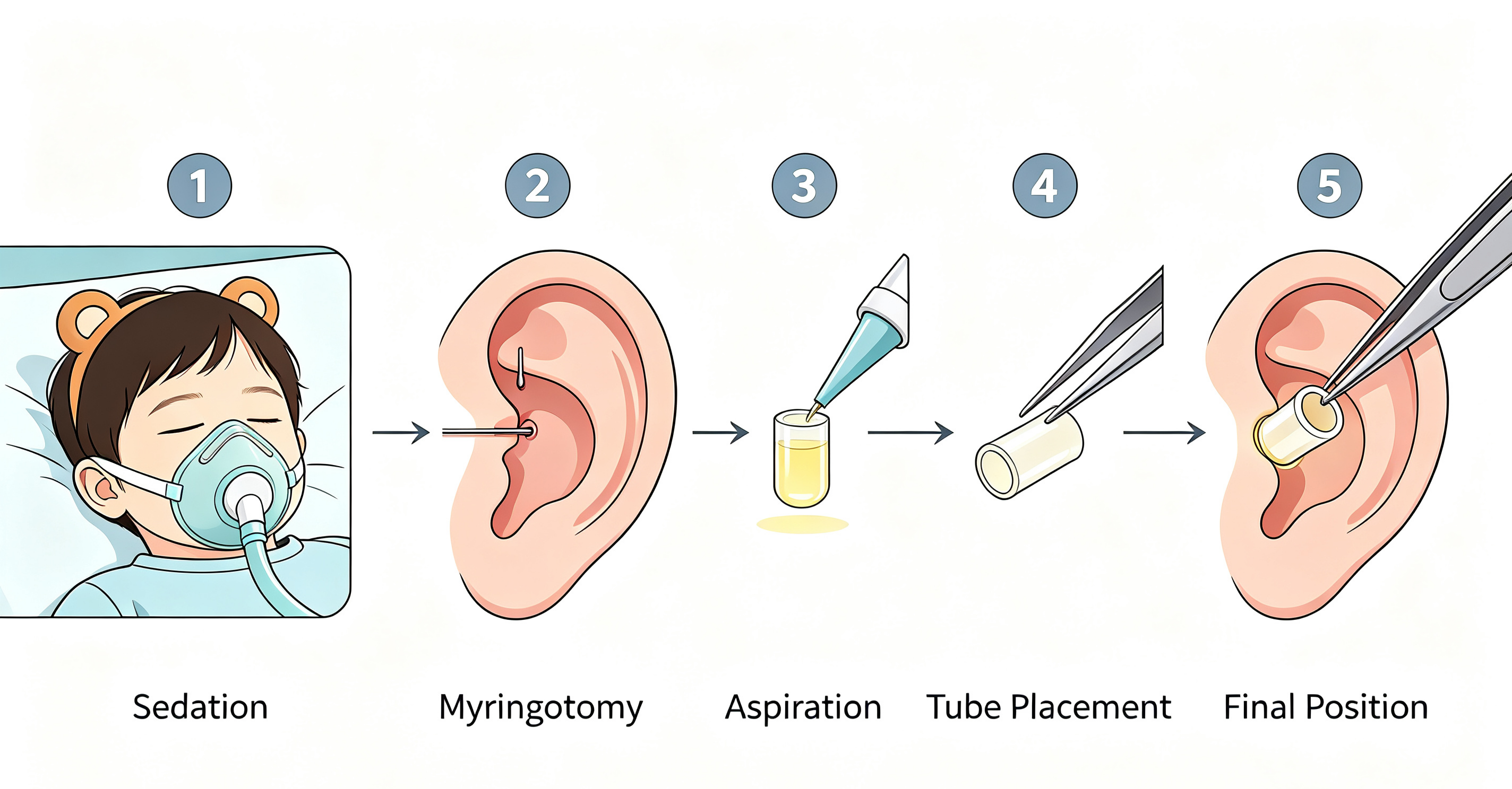 Mother comforting child before ear tubes consultation Mother comforting child before ear tubes consultation